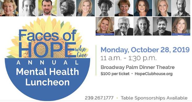 ad for Face of Hope Mental Health Luncheon