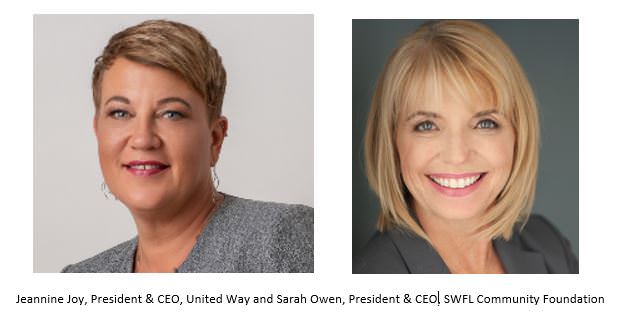 CEOs Jeannine Joy of United Way and Sarah Owen of the Southwest Florida Community Foundation